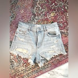 Zara cut off denim